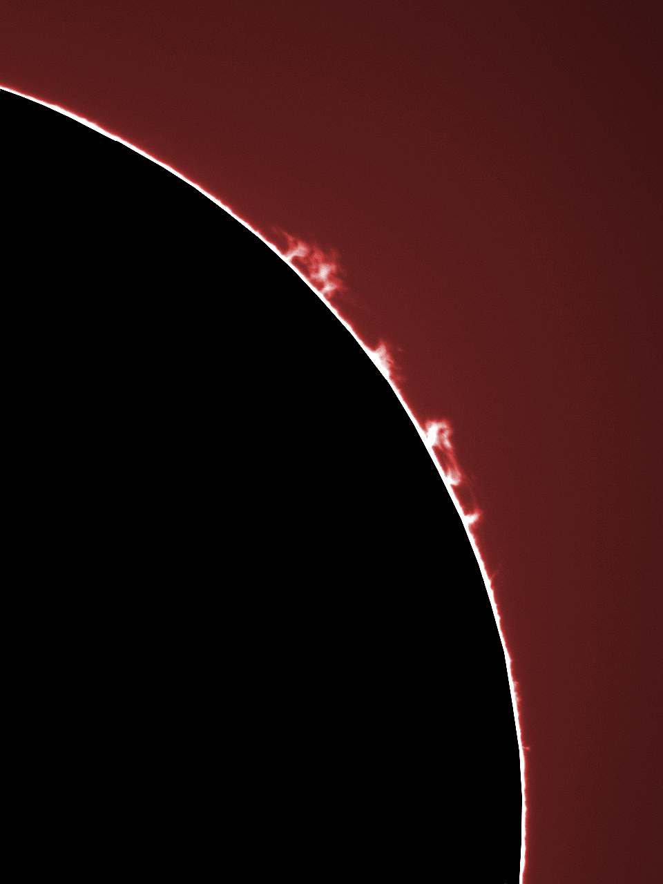Sonneaufnahme mit Lunt-Sonnenteleskop