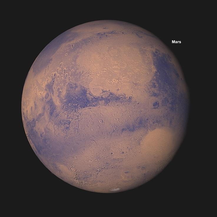 The face of Mars, 2.30am BST, 30th June