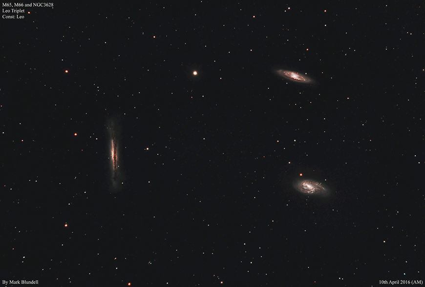 M65, 66 and NGC 3628 - the Leo Triplet